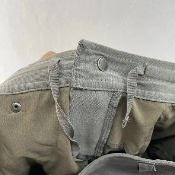 Kuhl Capri Pants Women's Sz 2 Gray Straight Cut Ruched Low-Rise Drawstring - Picture 14 of 16